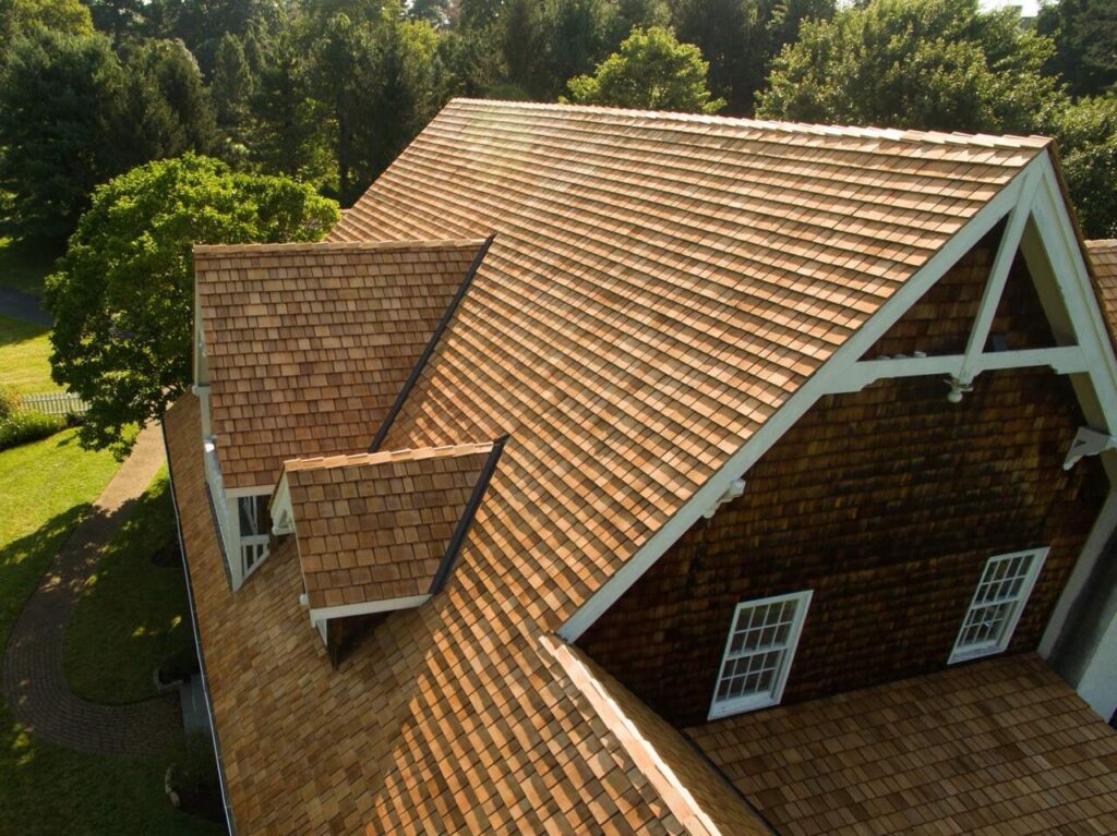 cedar shake roof on a house